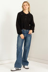Instant Winner Wide Collar Button Front Sweater